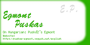 egmont puskas business card